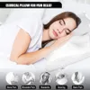A woman sleeping on a cervical pillow, with icons indicating pain relief benefits. Anteprima dell’immagine prodotto