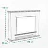Garlivo Elektrokamin 'CATANIA Weiss/ Wenge' | LED Produktbild-Vorschau 6