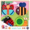 HOLZ puzzle für Kinder, GROßES Lernpuzzle, Tiere im Garten Produktbild-Vorschau 11