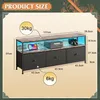 Meuble TV 137 cm avec LED, plateau effet bois tigre, 3 Voir les images du produit 5