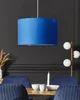 BELIANI Hängeleuchte Blau runder Stoffschirm 48 cm Produktbild-Vorschau 4