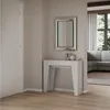 Rozkládací konzola 90x25/181 cm úzká bílá jasan Náhled obrázku produktu 4