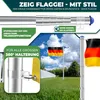 KESSER® Teleskop Fahnenmast Aluminium 6,30m Bodenhülse 60cm Produktbild-Vorschau 2