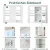 A collage of images showcasing a white sideboard with various features highlighted. Anteprima dell’immagine prodotto