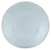 A clear, top-down view of a glass microwave turntable plate. Produktbild-Vorschau