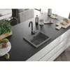 Mexen Milo 1-Becken-Granit-Spüle 435 x 410 mm, Grau, Siphon Produktbild-Vorschau 2
