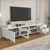 Flieks TV-Lowboard mit 2 Schubladen, 2 Glastüren, 1 Produktbild-Vorschau 5