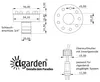 CLGarden LED Ring Ø 56mm warmweiss 12V Springbrunnen Produktbild-Vorschau 8