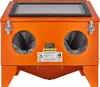 An orange sandblasting cabinet with a clear top window and two glove openings on the front. Anteprima dell’immagine prodotto