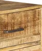A close-up view of a wooden dresser drawer with a metal handle. Náhled obrázku produktu
