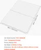 A diagram of a clear PVC chair mat with dimensions and product specifications. Náhled obrázku produktu