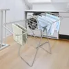 Herzberg HG-04494: Dwupoziomowy, składany stojak na pranie Podgląd zdjęcia produktu 5