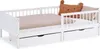 Homestyle4u Kinderbett 90x200 Holzbett mit Rausfallschutz 2 Produktbild-Vorschau 2