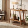 Tavolino da ingresso in legno massello, largo 105 cm, Anteprima dell’immagine prodotto 3