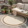 Volero - Outdoor Jute Teppich Rund - Nomad Edge Creme - Ø Produktbild-Vorschau 1