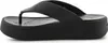 A black platform flip-flop sandal is shown from the side against a white background. Voir les images du produit