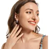 Creolen Damen Silber 925 3D Weizenähre 25 mm Zirkonia Produktbild-Vorschau 2