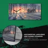 Leinwand Wanduhr Wandkunst Uhr Geräuschlos 60x30 Ölgemälde Produktbild-Vorschau 5
