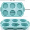 3 Stück Silicone Muffin Trays (Grau, Rosa, Pfauenblau) Produktbild-Vorschau 2