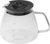 A clear studio shot of a glass coffee pot with a black lid. Anteprima dell’immagine prodotto