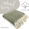Heimtexland ® Hochwertige Strick Kuscheldecke Fransen Produktbild-Vorschau 2