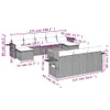 11-tlg. Garten-Sofagarnitur mit Kissen Schwarz Poly Rattan Produktbild-Vorschau 3