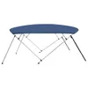 vidaXL 4-Bow Bimini Top bleu marine 243x(230-244)x137 cm Voir les images du produit 9