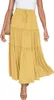 ASKSA Damen Elegant Maxirock Elastische Hohe Waist Rock Produktbild-Vorschau 1