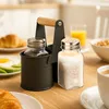 com-four® 3-teiliges Gewürzstreuer Set aus Glas - Salz und Produktbild-Vorschau 2