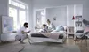 A family is interacting in a bedroom with a wall bed. Produktbild-Vorschau