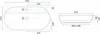 Technical drawings of a sink with dimensions. Náhled obrázku produktu