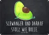 Mr. & Mrs. Panda Wandbild Avocado Schwangerschaft DIN A5 - Produktbild-Vorschau 1
