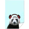 MuchoWow® Poster Panda - Kopfhörer - Tier - Musiknoten - Produktbild-Vorschau 1