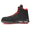 A side view of a black and red high-top safety boot. Produktbild-Vorschau