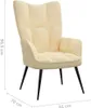 vidaXL Relaxsessel mit Hocker Cremeweiß Samt Produktbild-Vorschau 18