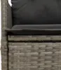 Gartensessel Verstellbar mit Kissen Grau Poly Rattan Produktbild-Vorschau 8
