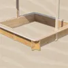 Sandkasten Blau Buddelkiste Holz Box Dachabdeckung Produktbild-Vorschau 3