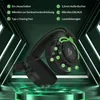 A gaming headset is displayed on a futuristic platform with green lighting. Produktbild-Vorschau