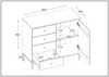 Woodroom Sideboard mit Schubladen und Tür Kiefer massiv Produktbild-Vorschau 10