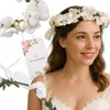 EDIBAZZAR | Kranz Stirnband Haarblumen Weiße Rosen Boho Produktbild-Vorschau 7