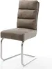 DELIFE Freischwinger Pela-Flex Mikrofaser Taupe Vintage Produktbild-Vorschau 1