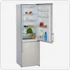An open refrigerator with food items inside, set against a white background. Produktbild-Vorschau
