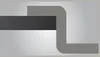 A graphic illustration showing the profile of a sink with a dark gray horizontal bar representing the sink basin and a gray L-shaped element representing the surrounding countertop or drainboard. Produktbild-Vorschau