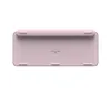 The back view of a pink Logitech MX Keys Mini keyboard on a white background. Anteprima dell’immagine prodotto