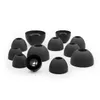 A collection of black silicone ear tips for headphones, arranged on a white background. Anteprima dell’immagine prodotto