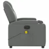 vidaXL Fauteuil de massage gris foncé Tissu Voir les images du produit 5