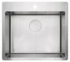 Edelstahl Einbauspüle 55 x 50,5 cm, gebürstet, 1 Becken, Produktbild-Vorschau 1