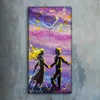 Wandbild Leinwand Bilder mit Uhr 30x60 Abstrakte Männer und Produktbild-Vorschau 2