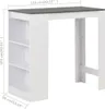 vidaXL Barový stůl s policí bílý 110x50x103 cm Náhled obrázku produktu 5