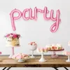 Folienballon Schriftzug Party 80x40cm rosa Produktbild-Vorschau 5
